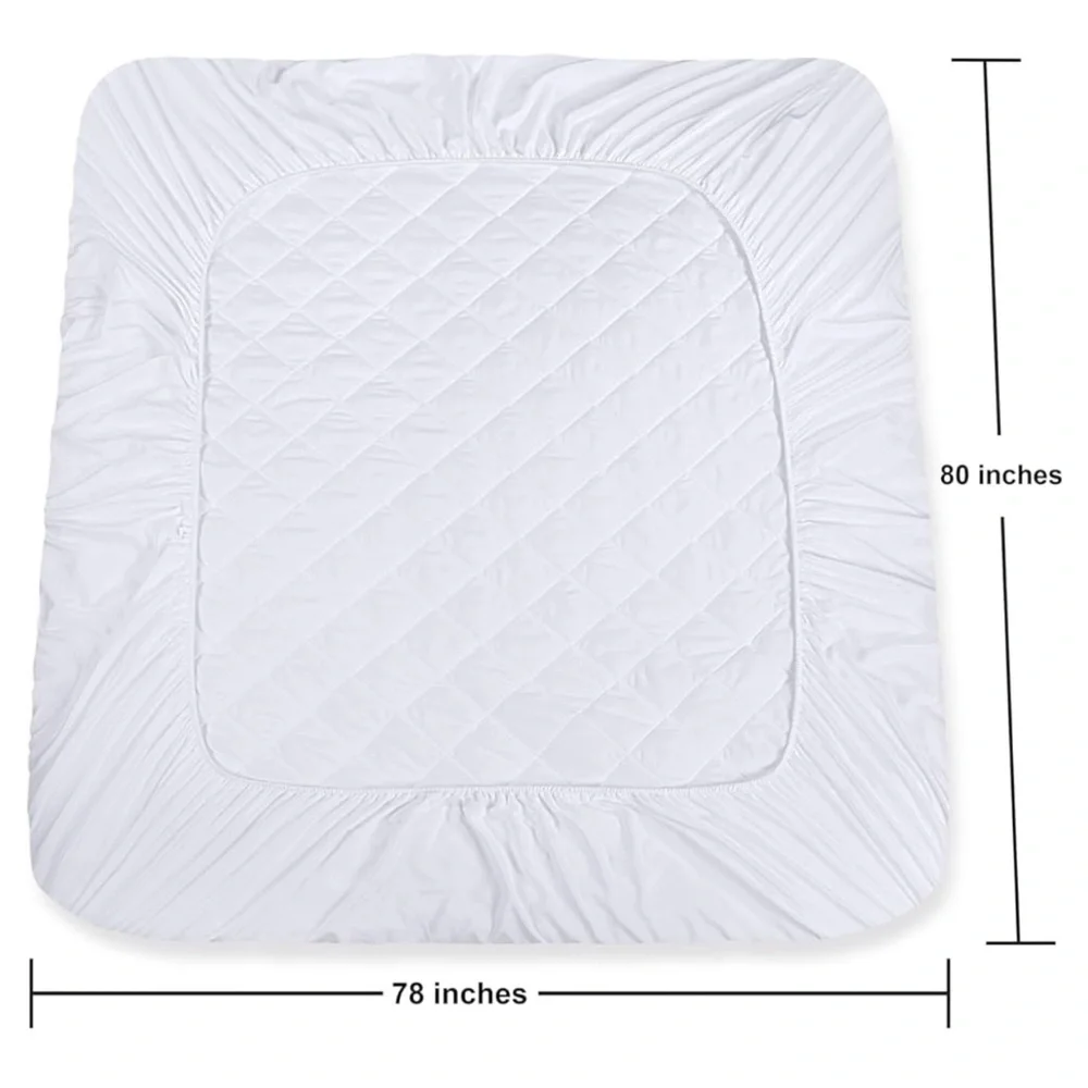 quilted fitted mattress pad KING